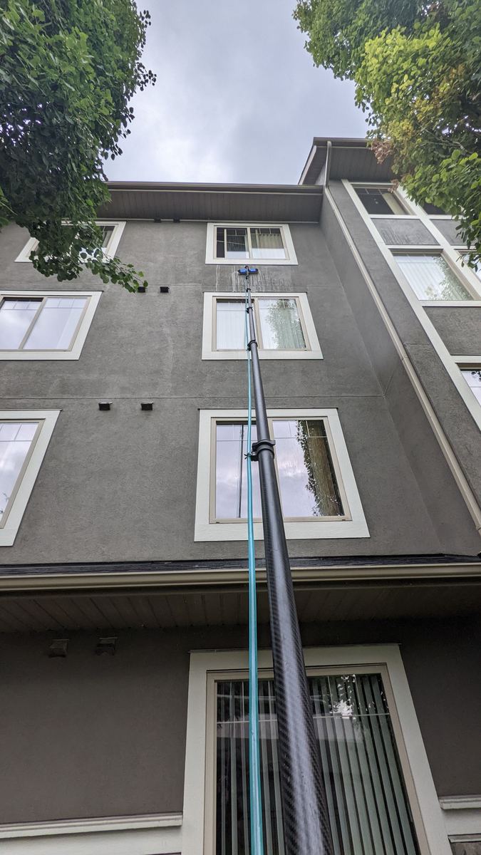 Multi-story condo window cleaning, Calgary