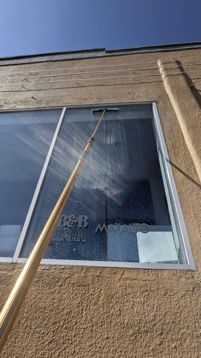Commercial storefront window cleaning, Calgary retail