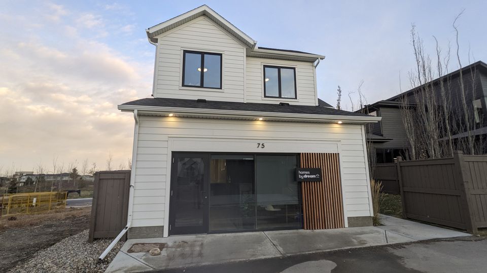 New infill home in Calgary after window cleaning